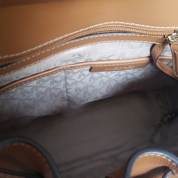 Michael Kors Remi Tan Leather Backpack